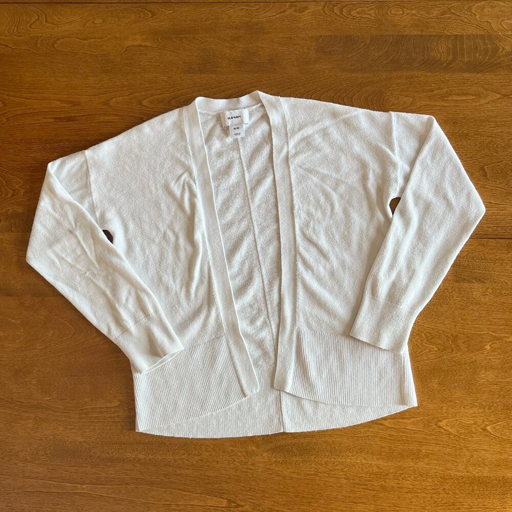 Old Navy white open-front cardigan M 8